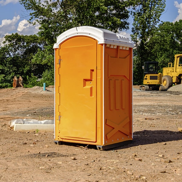 how often are the portable restrooms cleaned and serviced during a rental period in Beaux Arts Village Washington